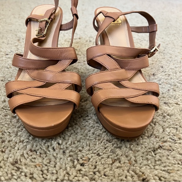 Gianni Binni Tan Jet Set Leather Wedges - Picture 8 of 8